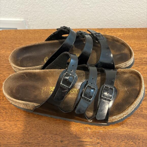 Birkenstock Shoes Women Size 7-7.5 Black Florida Sandals EU 38 Made in Germany - Picture 2 of 12